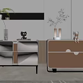 Modern bedside table 3d model