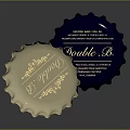 Metallic Living Supplies Bottle Caps in Golden and Blue with Reflective Textured Surface