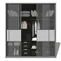 Modern Wardrobe Design With Glass Doors Internal Storage Clothes Drawers And Shelves