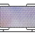 Elegant Decorative Screen with Black Frame and Pink Purple Gradient Diamond Pattern 3d model