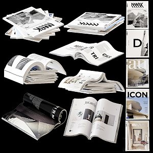 Modern Book Magazine 3d model