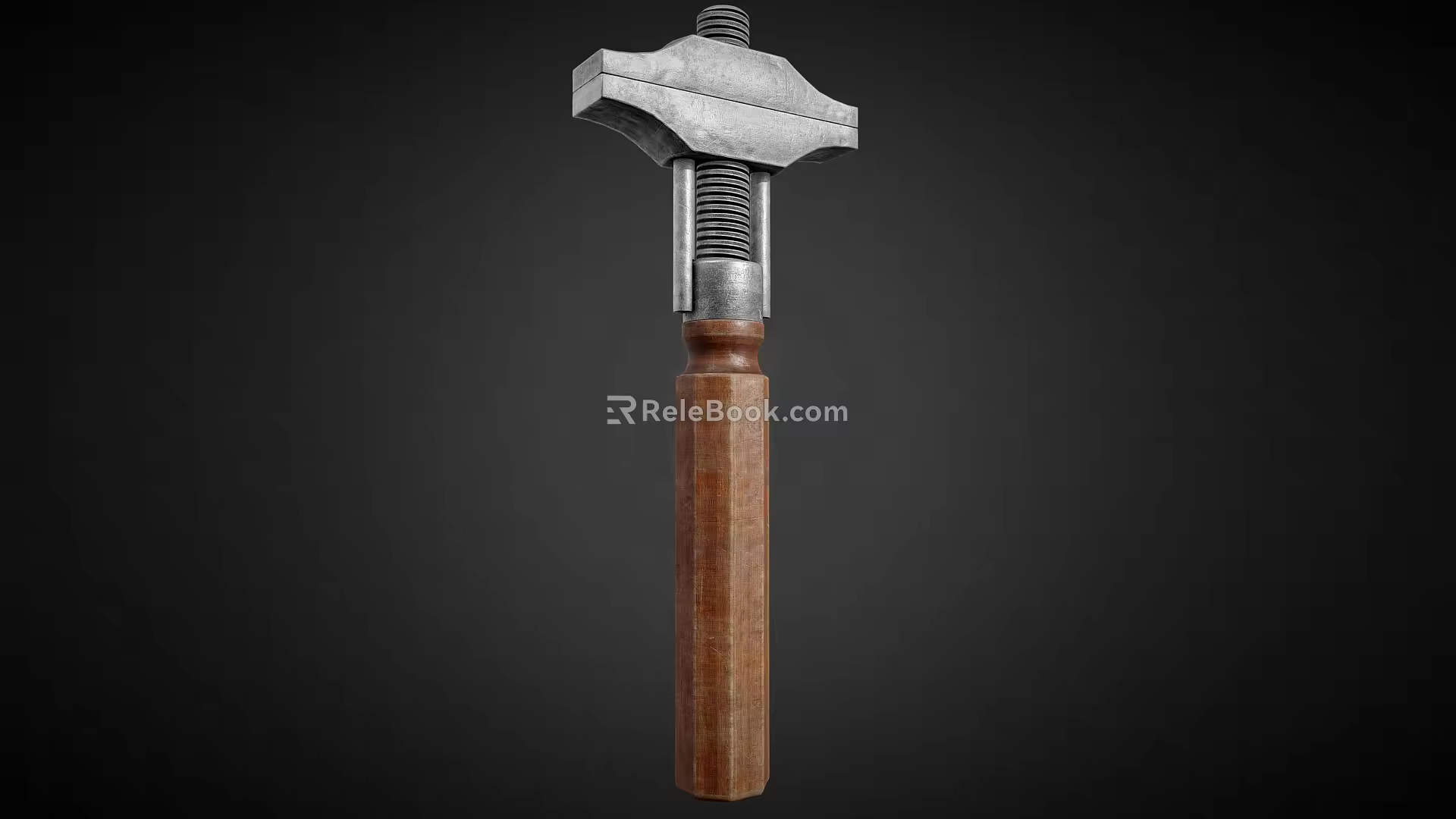 Old-fashioned wrench hammer 3d model
