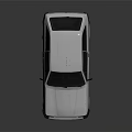 White Classic Hatchback Car With Sleek Surface And Reflection In 3D Rendering