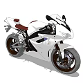 White Sporty Motorcycle With Red Seat And Sleek Black Alloy Wheels Design