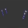 Black Geometric Structural Components With Hollow Triangle And Rectangle Design