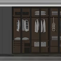 Modern Wardrobe Design With Glass Doors Hanging Clothes Storage Drawers And Shelves