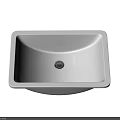 White Square Ceramic Wash Basin with Modern Sleek Design for Bathroom Vanity