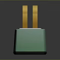 Green Electronic Toaster Appliance With Two Golden Toast Slices On Top