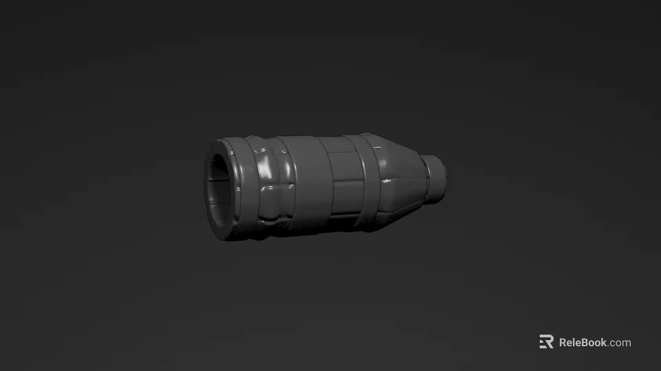 Mobile Phone Digital Camera Lens Module Black Cylindrical Design Component 3d model 