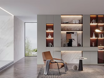Modern study 3d model