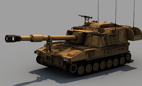 U.S. Army M109 Howitzer U.S. Heavy Self-propelled Tank Gun U.S. Emperor M109 Howitzer High Precision Lighting Complete 3d model