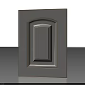 Sleek Modern Cabinet Door Panel With Light Gray Finish And Recessed Frame Design