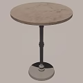 Round Marble Top Side Table With Elegant Metal Base And Modern Design
