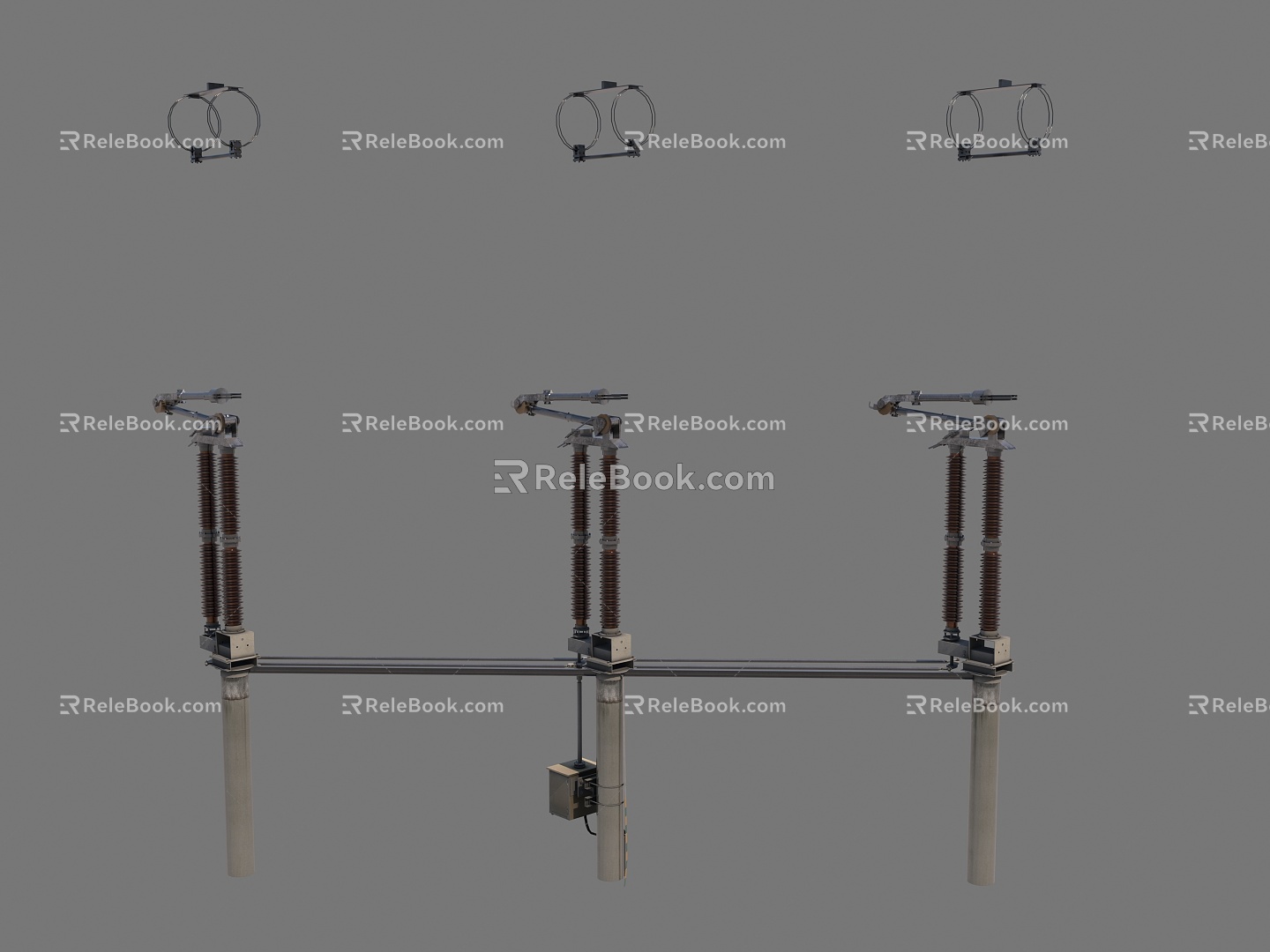 power station isolating switch isolating switch 3d model