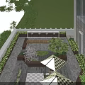 Urban Rooftop Garden With Lush Greenery Outdoor Seating Water Pool And Relaxation Space