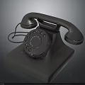 Retro Style Vintage Rotary Telephone With Classic Design And Mechanical Dial