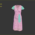 Feminine Wrap Dress Design With Red Floral Print And Short Sleeves For Casual Summer Look