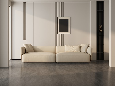 Modern three-seat sofa 3d model