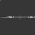 Medieval Spear Weapon With Metal Head Wooden Shaft And Blue Accents