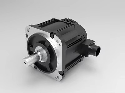 Industrial Motor With High Torque Efficient Operation And Robust Metal Construction 3d model