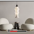 Light Luxury Casual Sofa Combination Single Sofa Chandelier 3d model