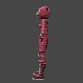 Pink Cartoon Bear Humanoid Character With Playful Design And Vibrant Outfit