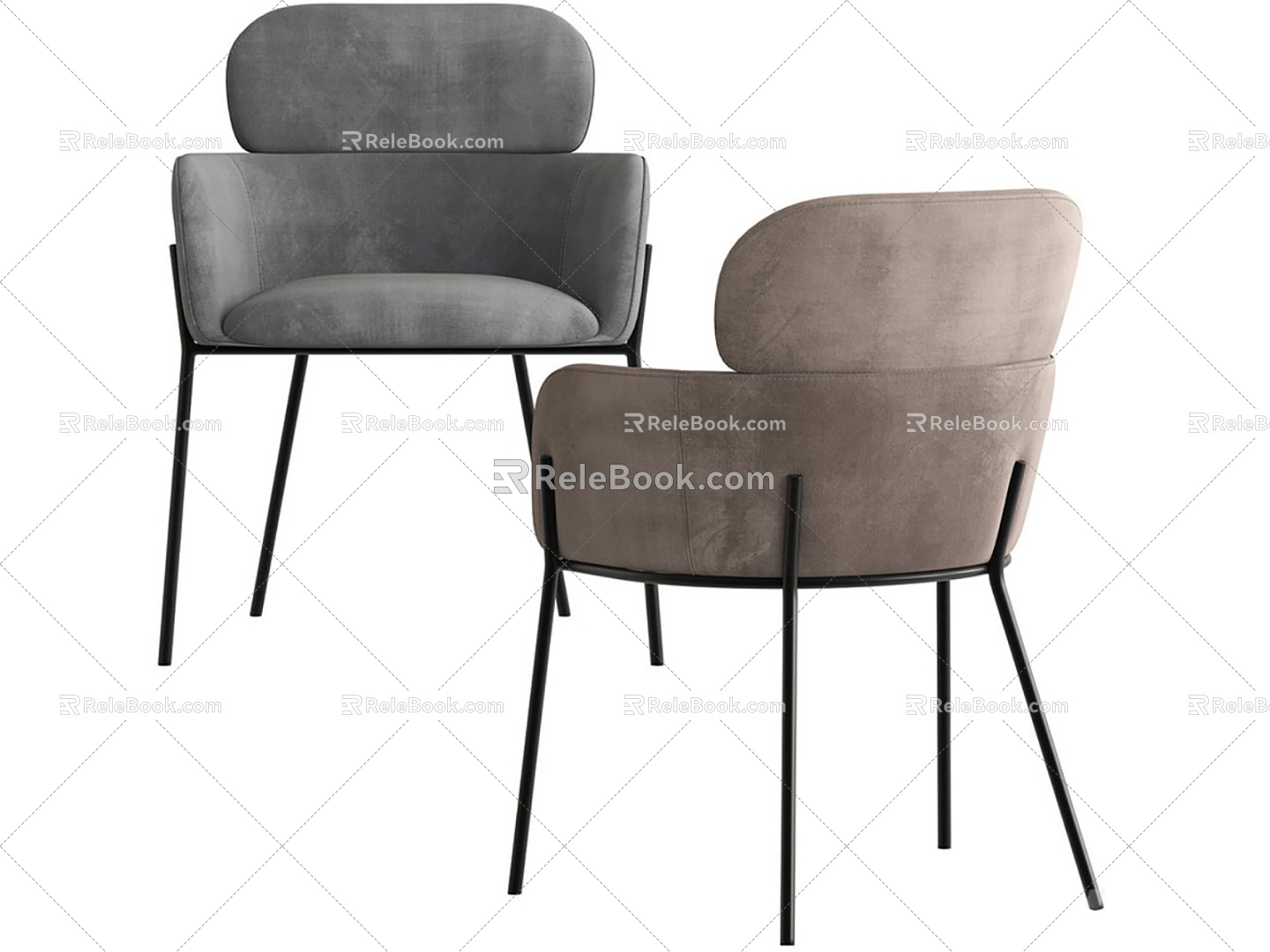 Single Chair Dining Chair Leisure Chair Armchair 3d model