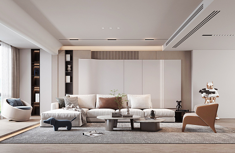 modern living room 3d model