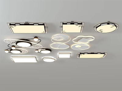 New Chinese ceiling lamp 3d model