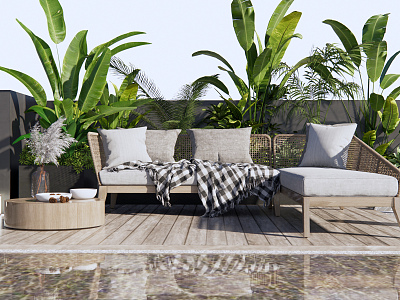 Modern outdoor sofa model