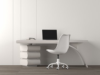 Modern desk and chair combination 3d model