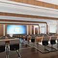 Modern Academic Lecture Hall Ladder Classroom 3d model
