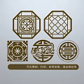 Traditional Sculpture Carving With Octagonal Square Circular Patterns And Engraving Printing Laser Etching Techniques