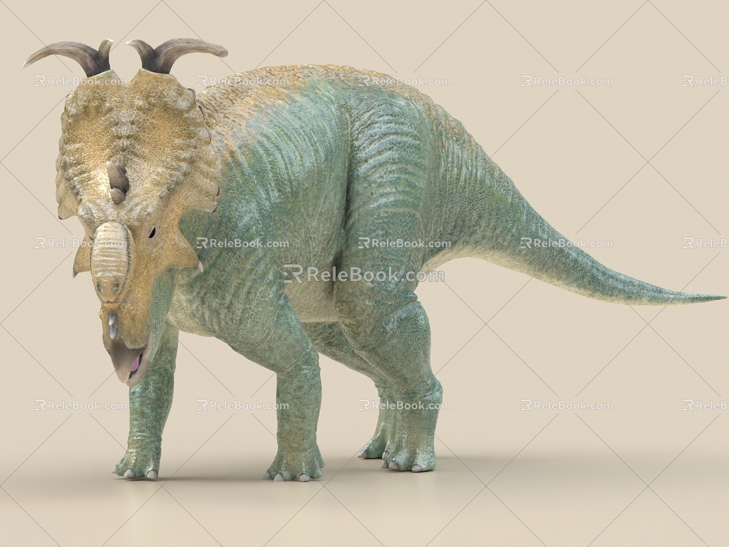 swollen head dragon dinosaur 3d model