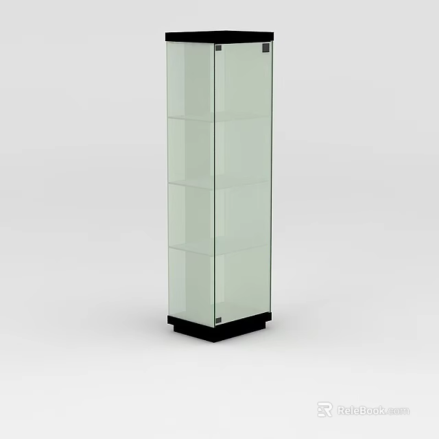 Technology Exhibition Hall Glass Display Cabinet With Transparent Design And Multi Layer Shelves 3d model 