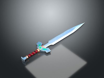 Magic Sword Officer Sword Long Sword 3d model