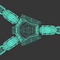 Gray Mechanical Robotic Component With Multi Jointed Legs And Detailed Structure