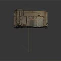 Abandoned Industrial Factory Interior With Weathered Walls Debris On Floor And Windows Along Sides