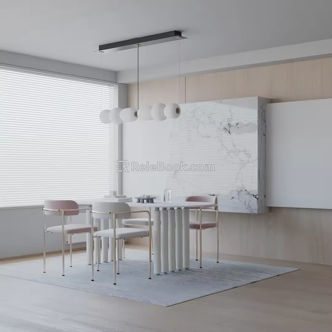 Modern table combination 3d model
