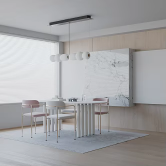 Modern table combination 3d model