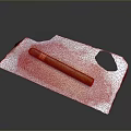 Light Brown Cigar Placed On White Paper With Circular Hole Design 3d model