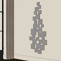 Modern wall decorative mirror 3d model