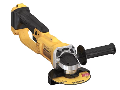 Yellow Black Cordless Angle Grinder With Ergonomic Handle For Cutting Grinding Tasks 3d model