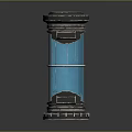 Modern sci-fi equipment life-support capsule life-support system incubator 3d model