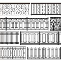 Various Ornamental Iron Fence Designs with Intricate Patterns and Scrolls