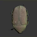Shiny Metallic Green And Gold Beetle With Legs Antennae On Gray Background