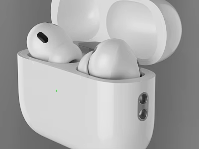 Premium Wireless Earbuds with Charging Case Indicator Light and Modern Design 3d model