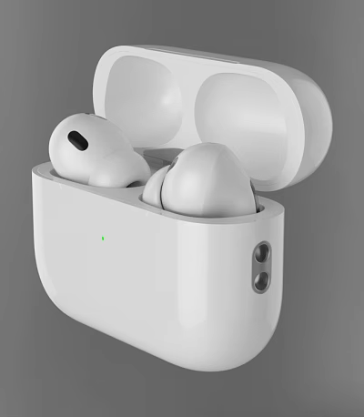 Premium Wireless Earbuds with Charging Case Indicator Light and Modern Design 3d model