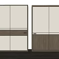 Modern Wardrobe Design With Double Doors White And Wooden Storage Cabinets
