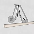 Modern Minimalist Wall Lamp With Geometric Metal Frame And Long Strip Light
